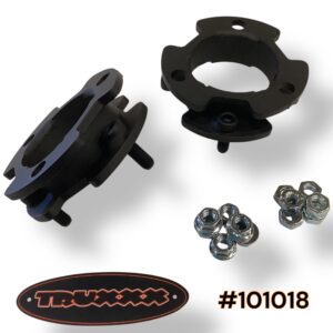 Truxxx Canada 101018 Ford Ranger 2 inch front leveling kit, made from North American Mill Certified Steel with a durable coat for protection against road salt and winter brine
