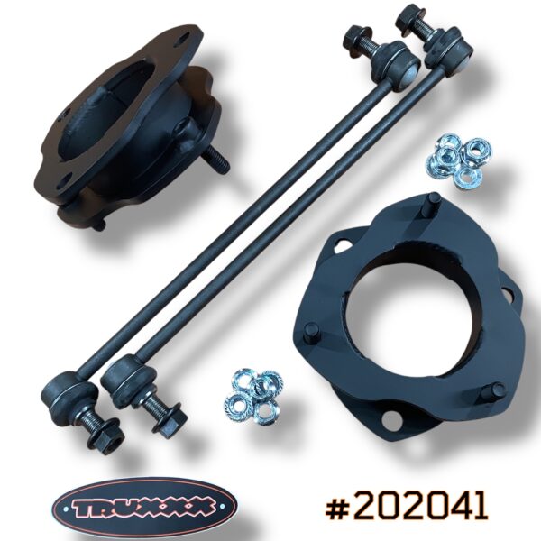 Truxxx 1.5 inch front leveling kit for Honda Ridgeline (2017-2026) and Honda Pilot (2016-2022) with included shorter sway bar links.