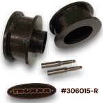 Truxxx 306015-R 2.0-inch rear lift kit for Kia Telluride and Hyundai Palisade featuring steel spring spacers and shock shaft extensions.