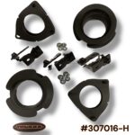 Truxxx 307016-H 1.5 inch front and rear lift kit for 2025-2026 Kia Carnival Hybrid, featuring laser-cut North American Mill Certified Steel spacers with a black durable coat.