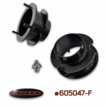 Truxxx 605047-F 2.25-inch front leveling spacers for shock-inside-spring Ram 3500 4500 5500 Chassis Cab, made from fully welded 1/4-inch North American steel.