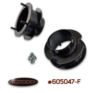 Truxxx 605047-F 2.25-inch front leveling spacers for shock-inside-spring Ram 3500 4500 5500 Chassis Cab, made from fully welded 1/4-inch North American steel.
