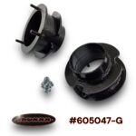 Truxxx 605047-G 2.0-inch front leveling spacers for shock-inside-spring Ram 3500 4500 5500 Chassis Cab, made from welded 1/4-inch North American steel.