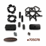 Truxxx 705078 3.0-inch front and 1.5-inch rear lift kit for 2022-2026 Nissan Frontier, featuring steel spacers and rear blocks.