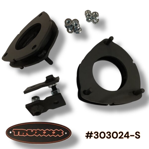 Truxxx 1.25 inch front leveling kit for 2022-2026 Hyundai Santa Cruz part 303024-S featuring steel strut spacers and mounting hardware