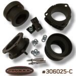 Truxxx 2.0 inch front and 2.25 inch rear towing lift kit for 2026 gas Hyundai Palisade part 306025-C with shock shaft extensions.