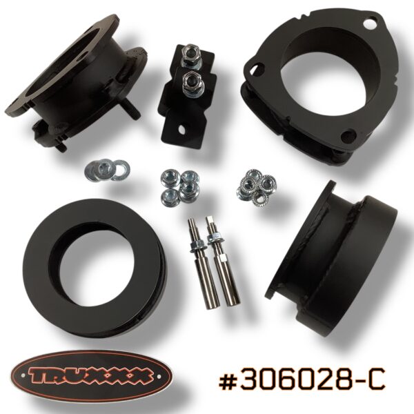 Truxxx 1.75 inch front and 1.5 inch rear lift kit for 2026 Hyundai Palisade Hybrid part 306028-C with shock extensions. Not for XRT.