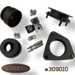 Truxxx 309010 1.5-inch front and 1.5-inch rear lift kit for 2026 Hyundai Ioniq 9 electric SUV featuring high-strength steel strut and spring spacers with rear shock shaft extensions.