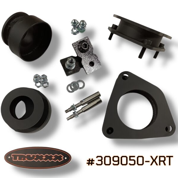 Truxxx 309050-XRT 1.5-inch front and 1.5-inch rear lift kit for 2025-2026 Hyundai Ioniq 5 XRT featuring high-strength steel strut and spring spacers with rear shock shaft extensions.