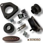 Truxxx 309060 1.5-inch front and 1.5-inch rear lift kit for 2022-2026 Kia EV6 featuring high-strength steel strut and spring spacers with rear shock shaft extensions.