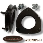 The Truxxx #307015-H "Hybrid Stance Fix" for the 2025+ Kia Carnival. A precision 1.0-inch front boost engineered with North American steel to eliminate factory rake and protect the front valance from steep inclines. No brittle plastic "pucks" that fail in the freeze—just mill-certified quality built for the 365-day gauntlet.