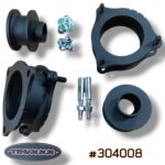 Product photo of #304008 2" (50.8mm) uniform lift kit with shock extensions built from North American Steel for Seltos X-Line AWD.