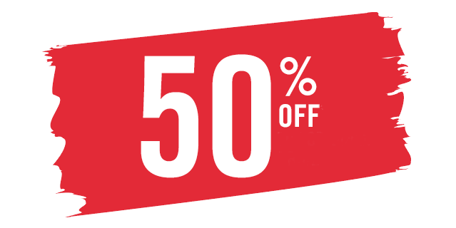 Get 50% Off MSRP for a Limited Time 